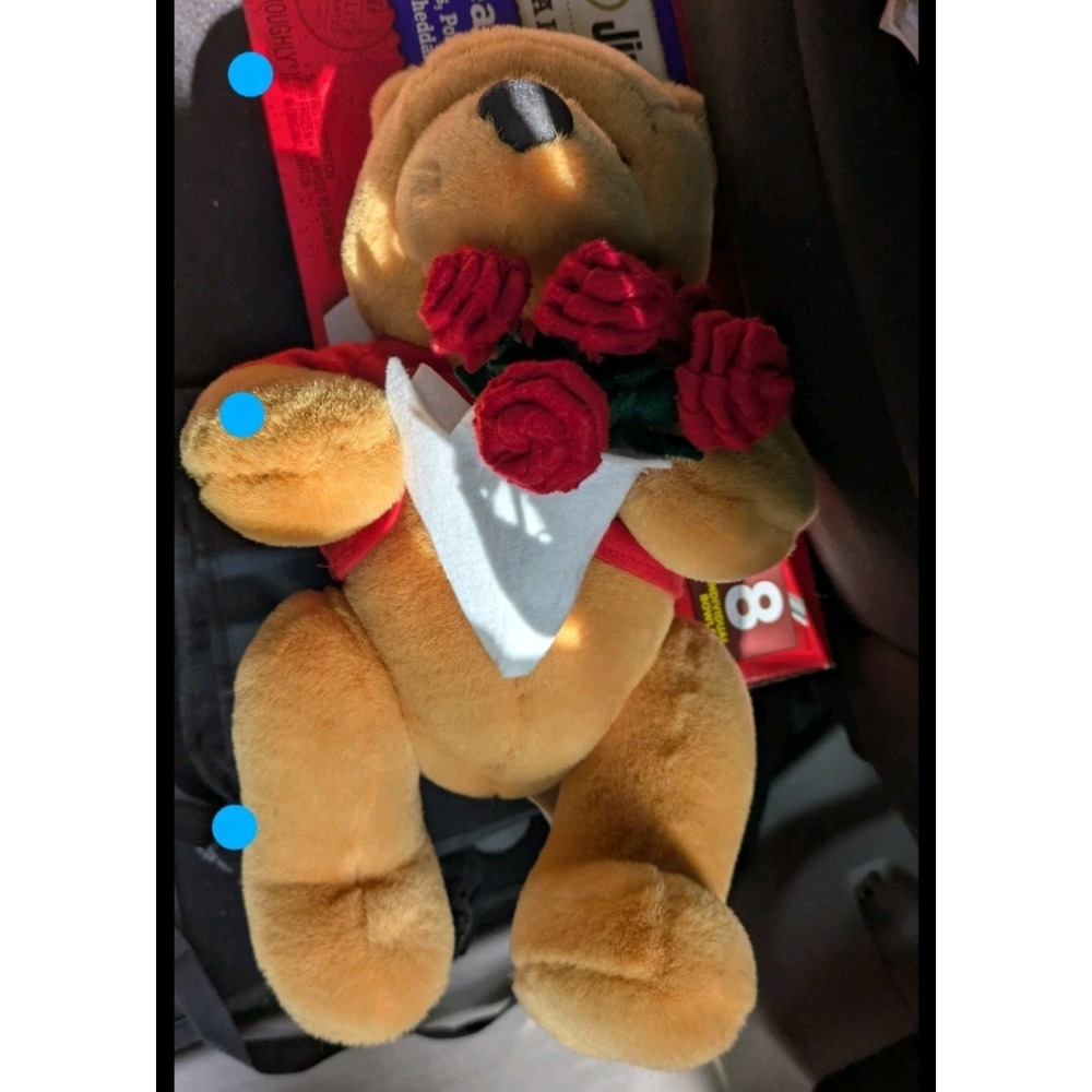 Disney‎ Winnie The Pooh With Roses Stuffed Plush - Picture 3 of 4